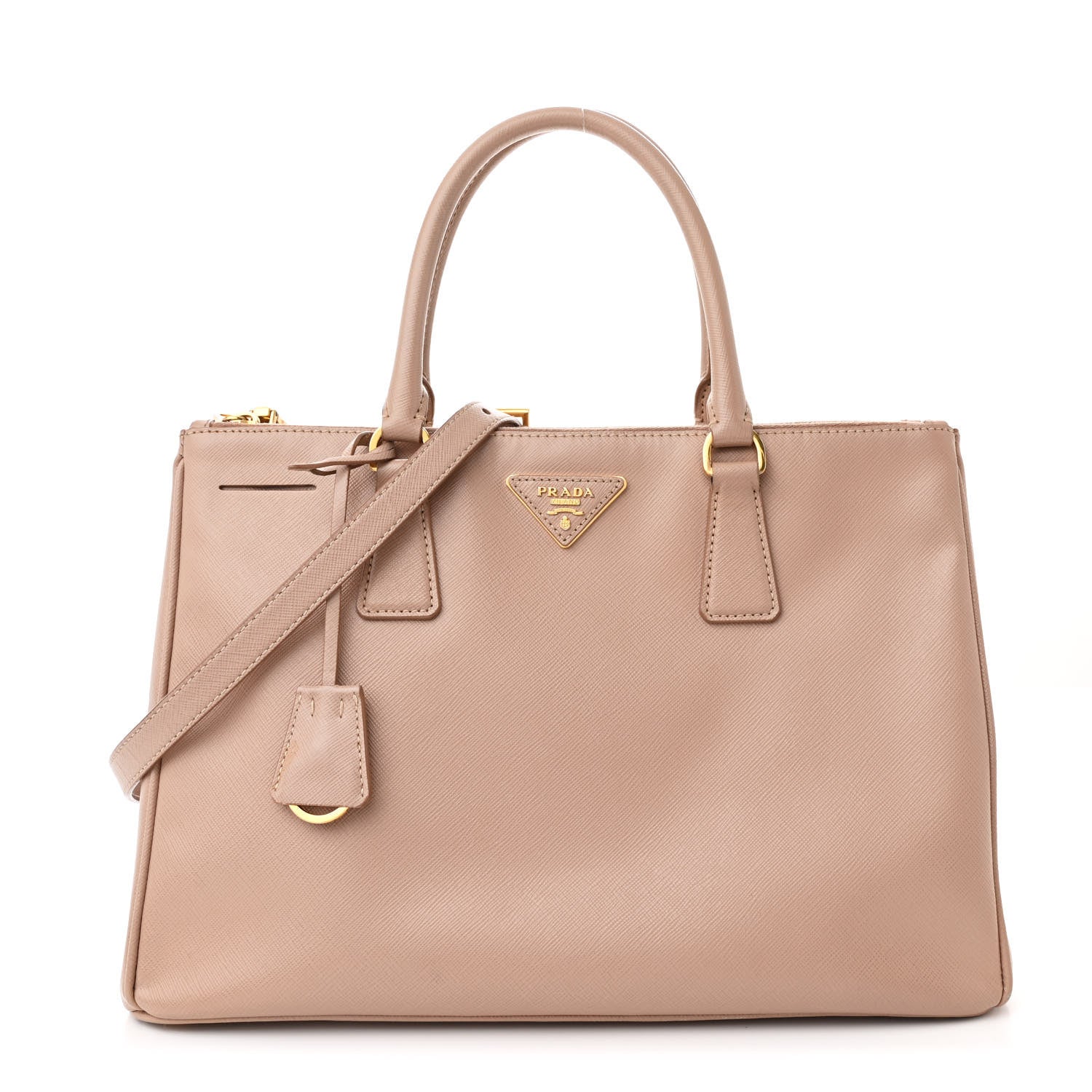 Saffiano Medium Galleria Double Zip Tote Cammeo