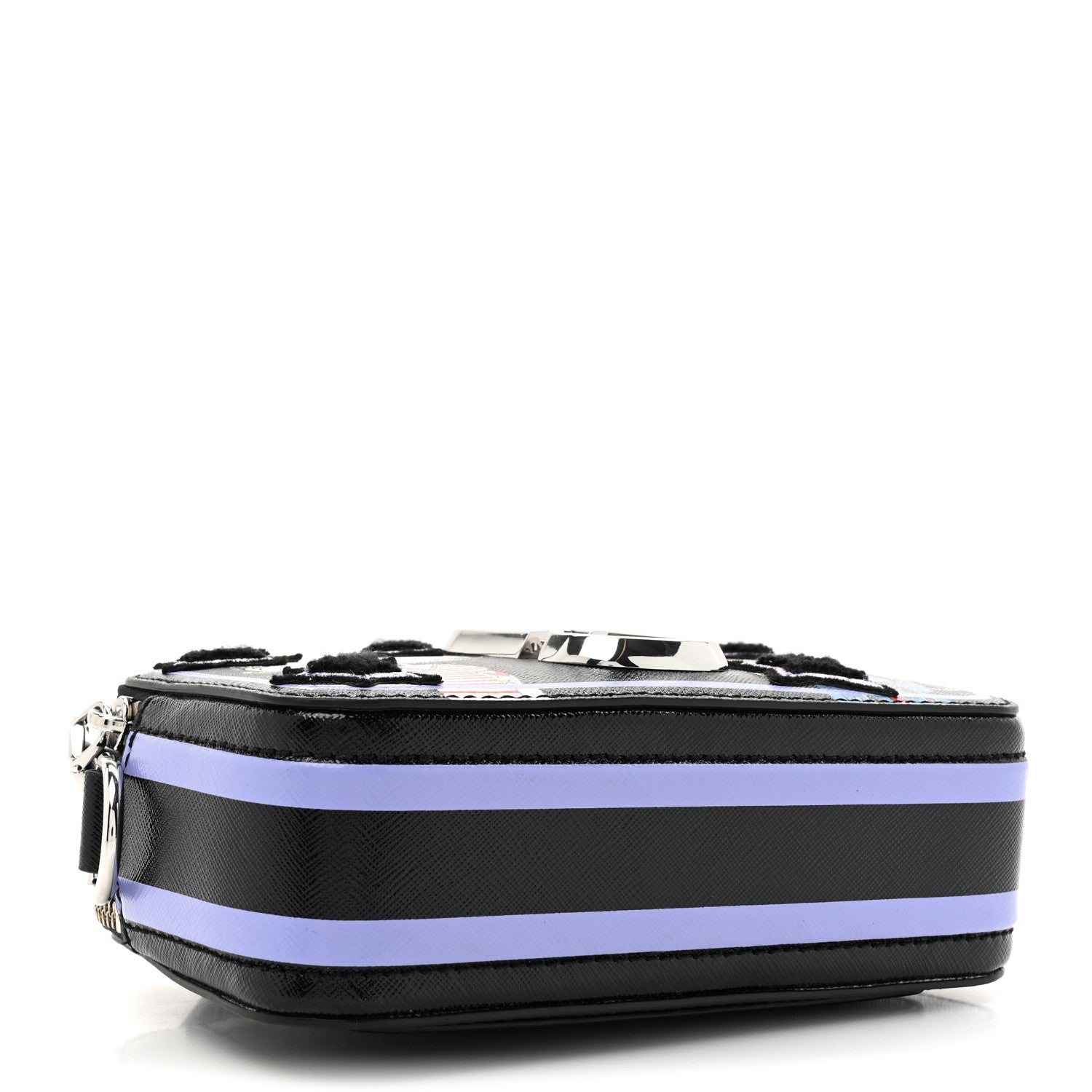 X Anna Sui Saffiano Small Snapshot Camera Bag Black Multicolor