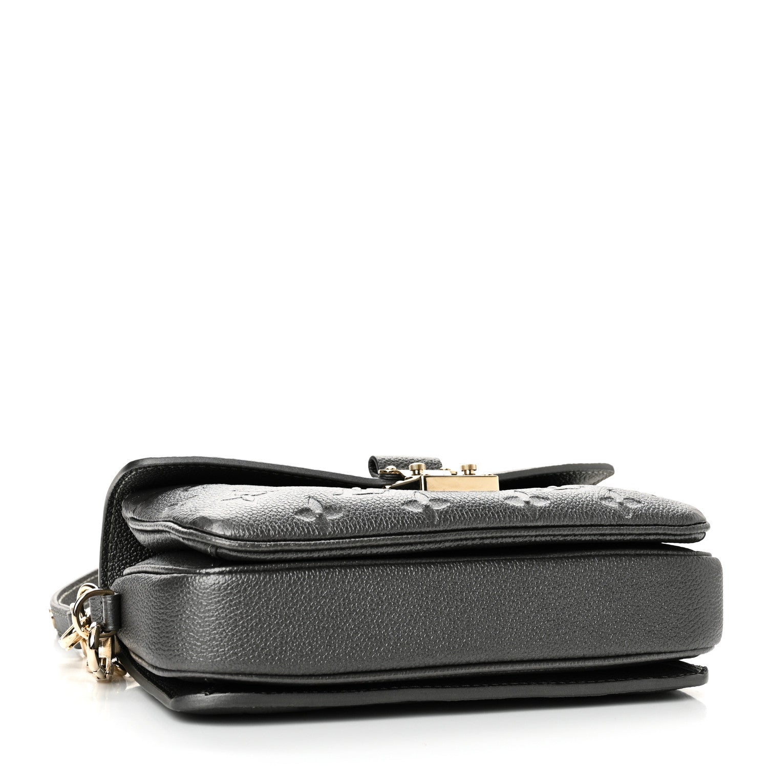Shimmery Empreinte LV Ski Pochette Metis East West Gun Metal