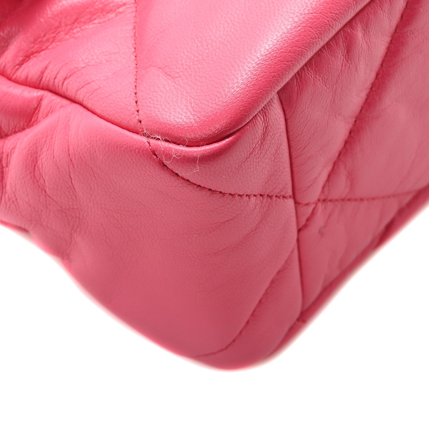 Lambskin Quilted Large Chanel 19 Flap Dark Pink