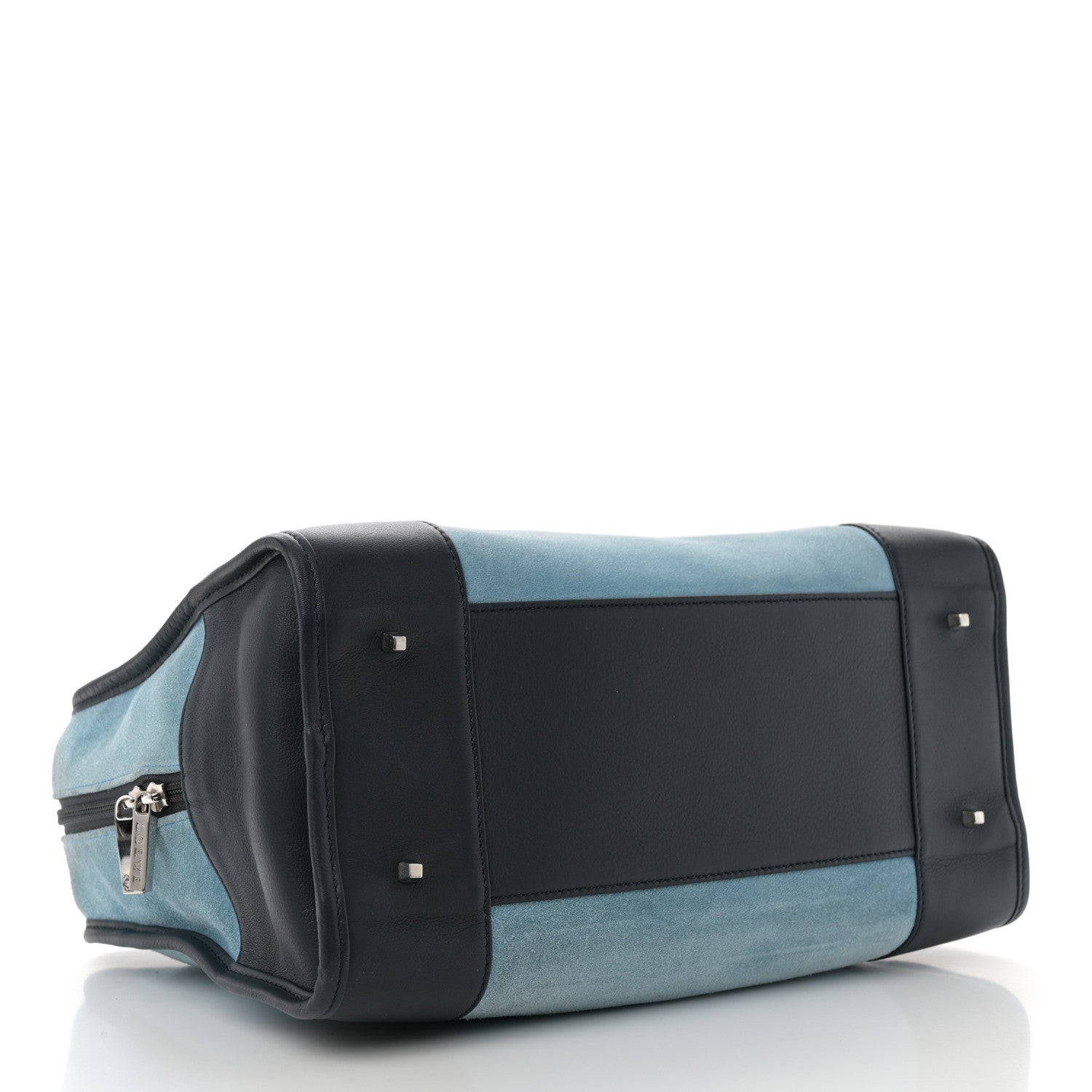 Suede Calfskin Amazona Blue Black