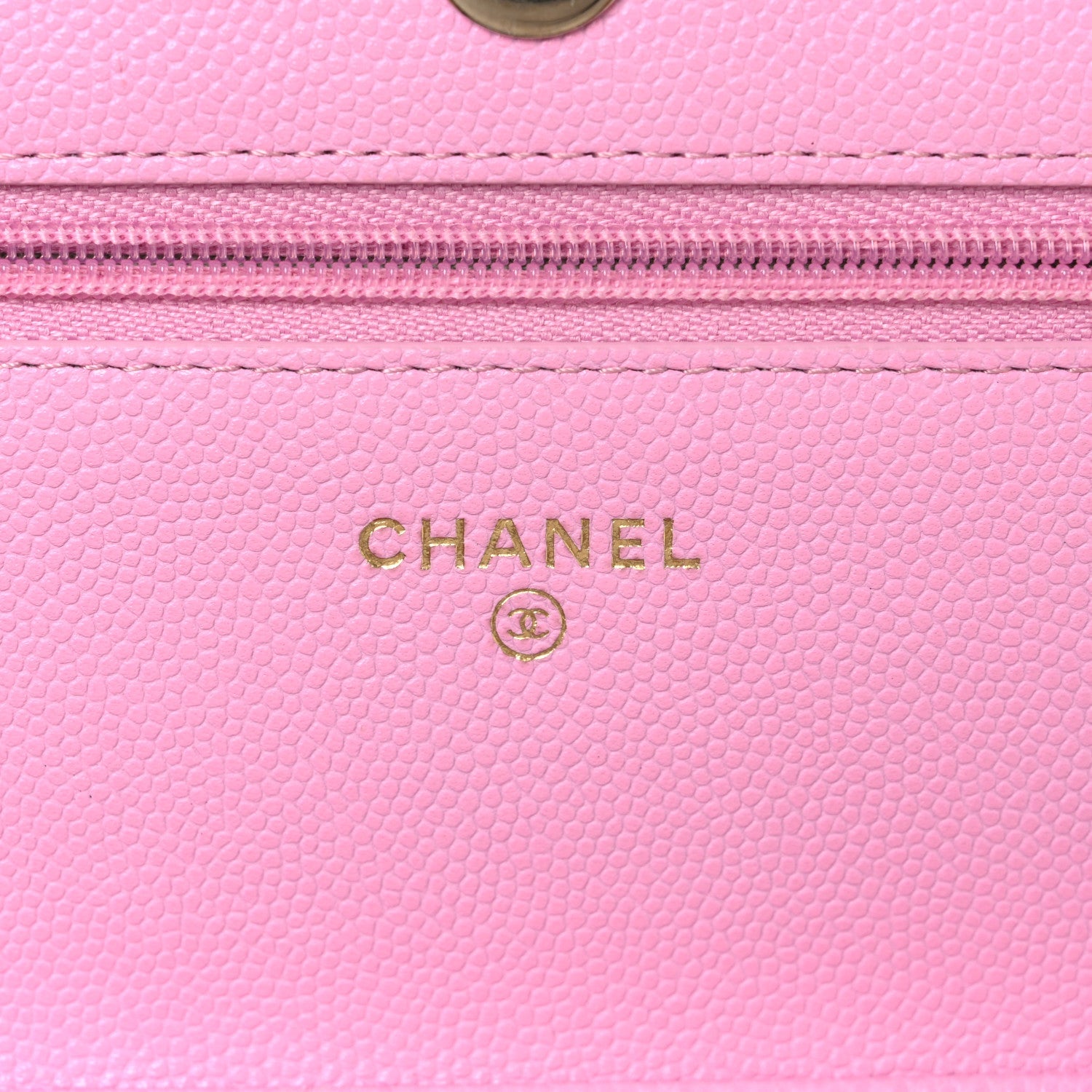 Caviar Quilted Perforated Metal CC Wallet On Chain WOC Lilac Light Green