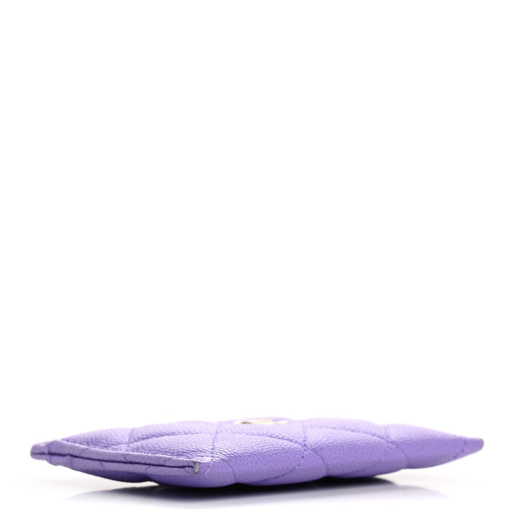 Caviar Quilted  Holder Purple