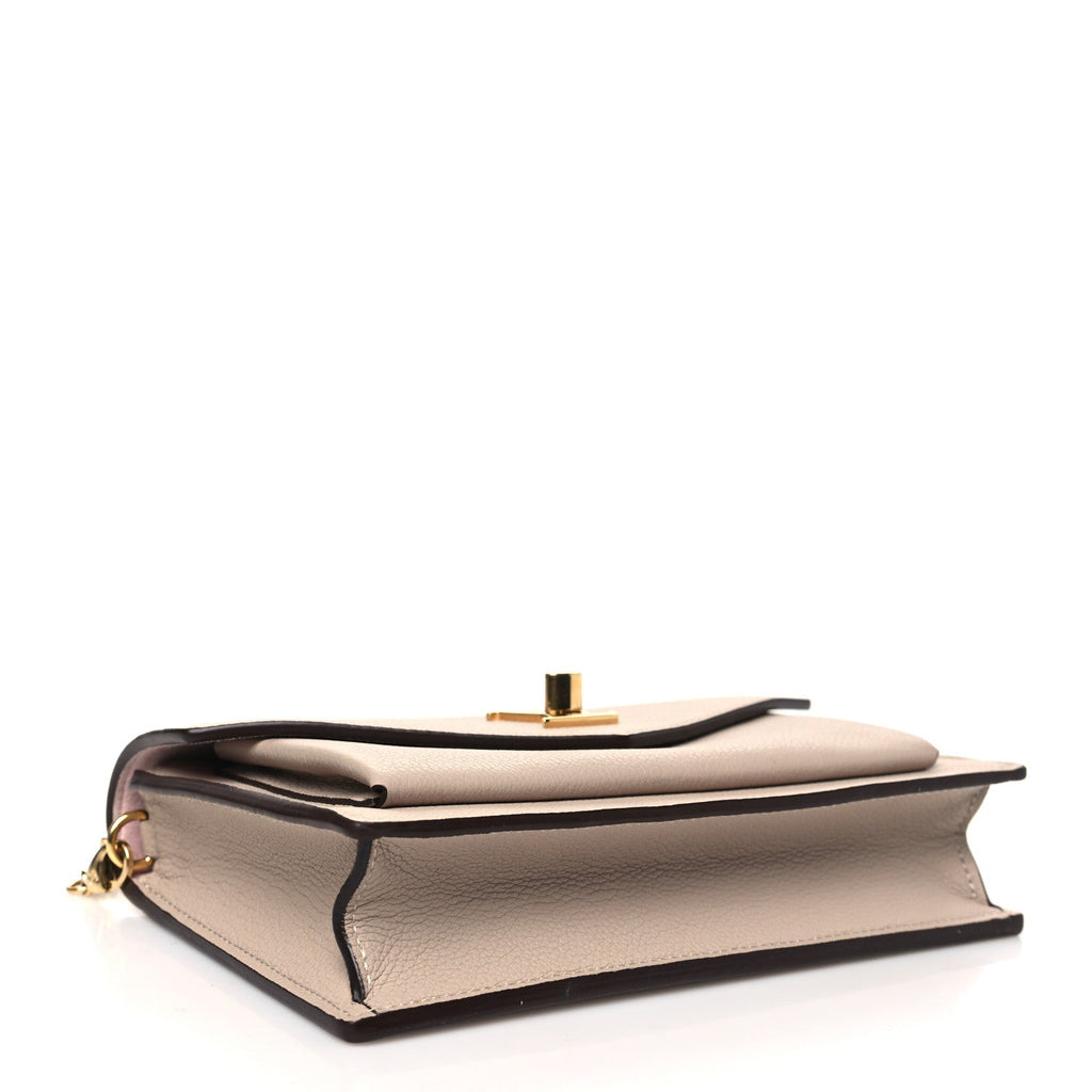 Soft Calfskin My Lockme Chain Pochette Greige