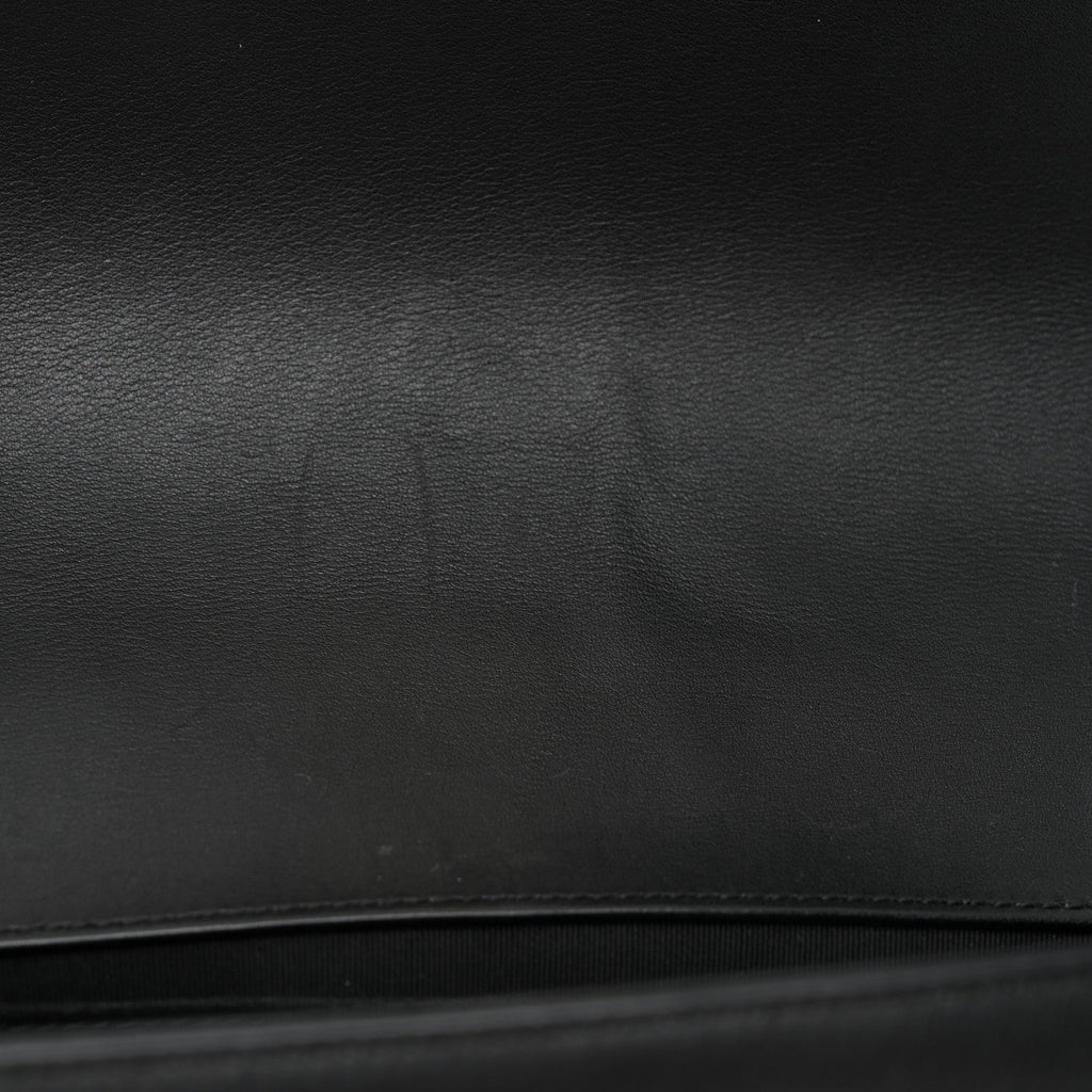 Lambskin Quilted Medium Boy Flap Black