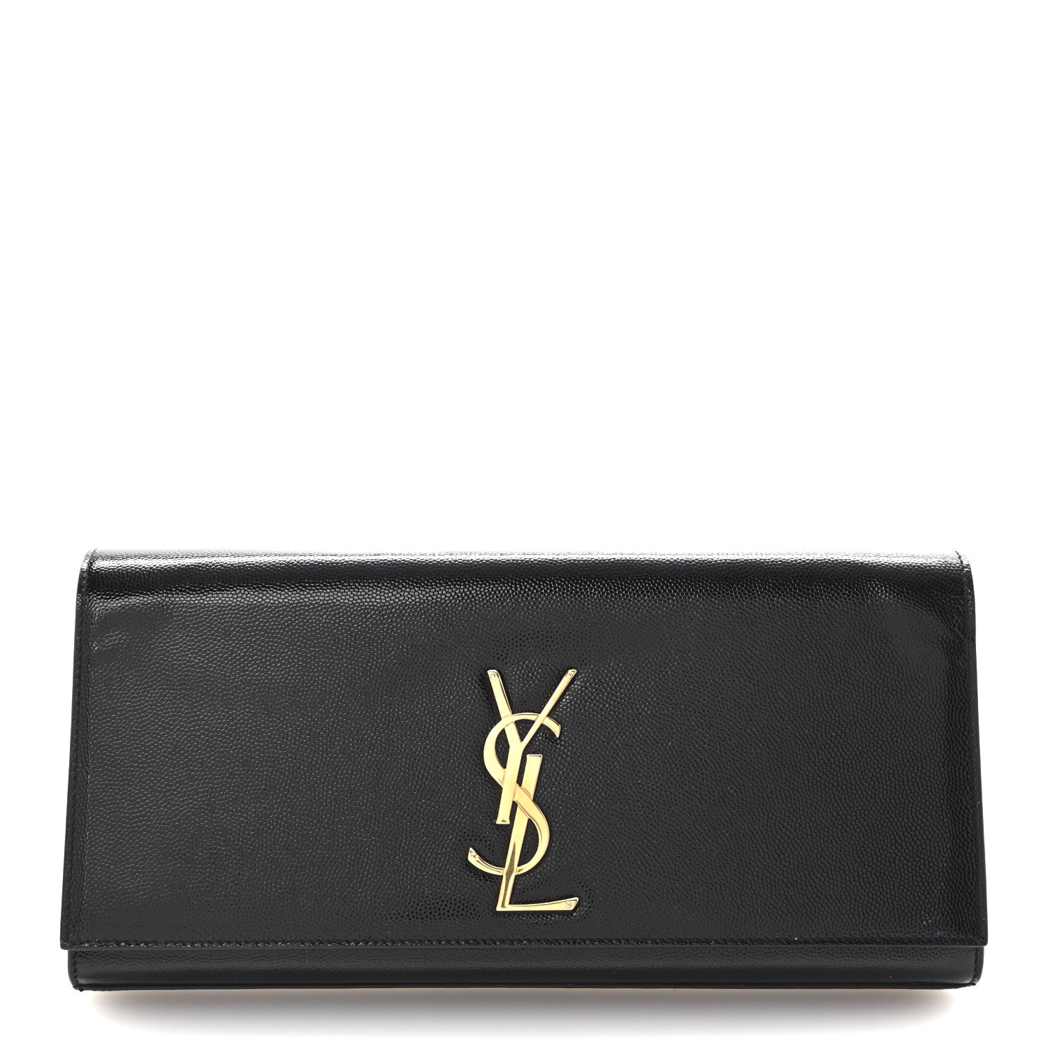 Patent Grain De Poudre Monogram Cassandre Clutch Black