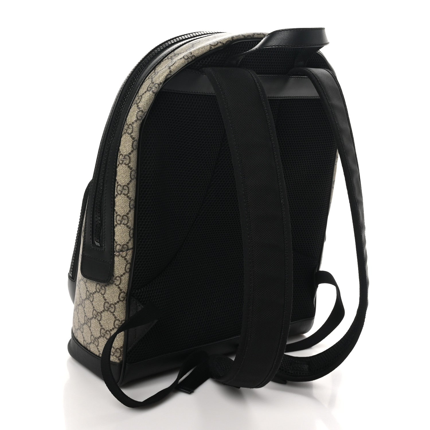 GG Supreme Monogram Medium Backpack Black