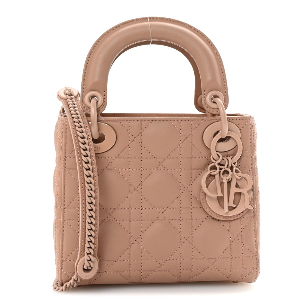 Ultra Matte Calfskin Cannage Mini Lady Dior Fard