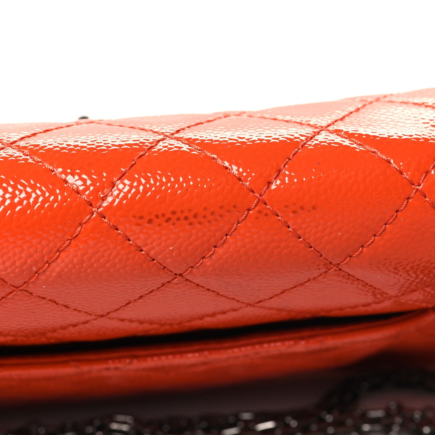 Patent Caviar Quilted 2.55 Reissue 226 Flap Orange