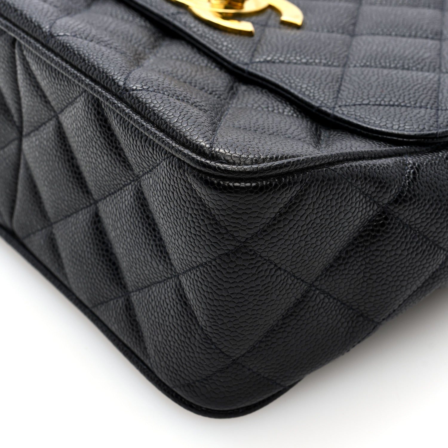 Caviar Quilted XL Single Flap Black