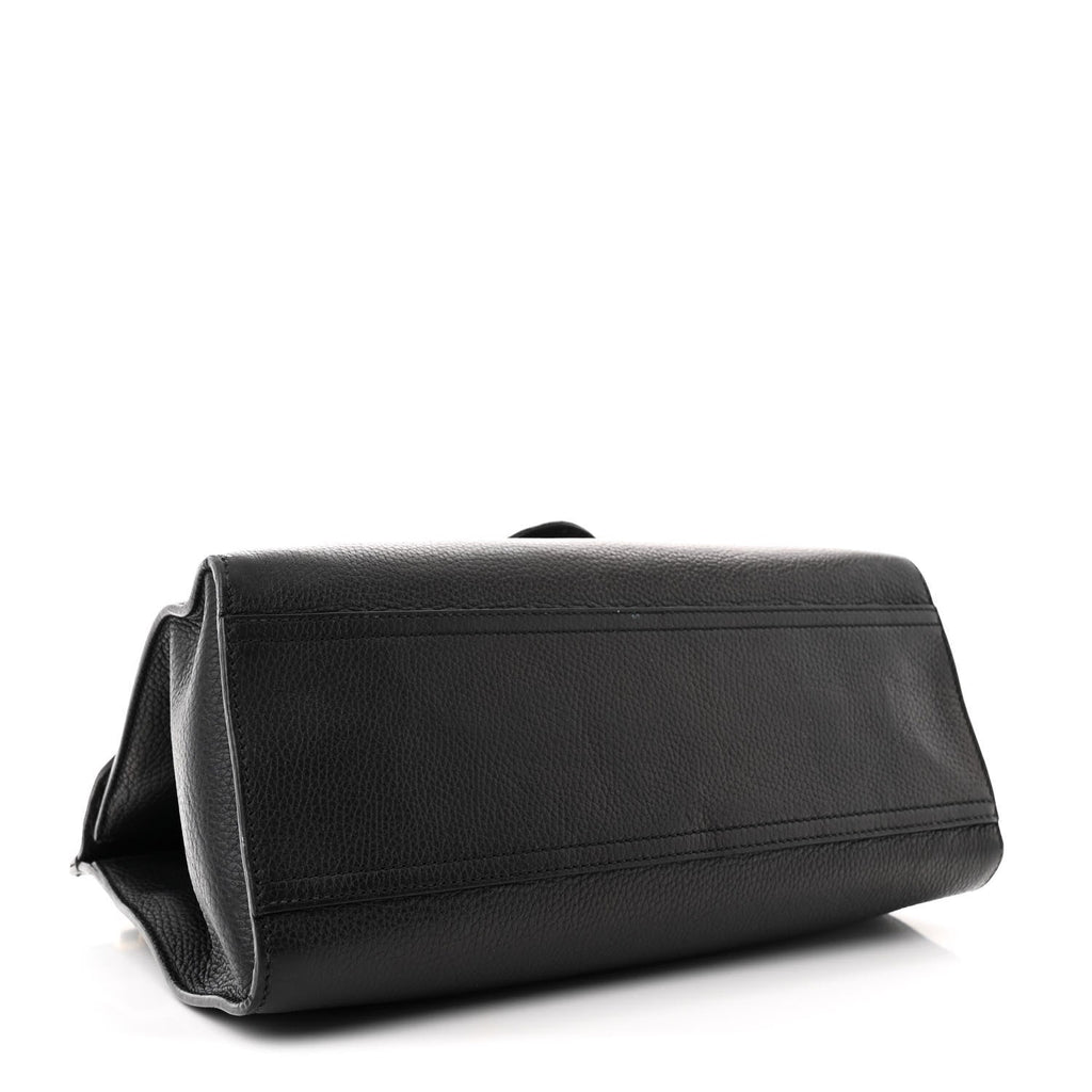 Calfskin Small GG Marmont Top Handle Bag Black
