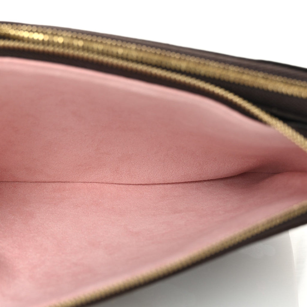 Monogram 2020 Christmas Animation Big Wheel Double Zip Pochette Rose Ballerine