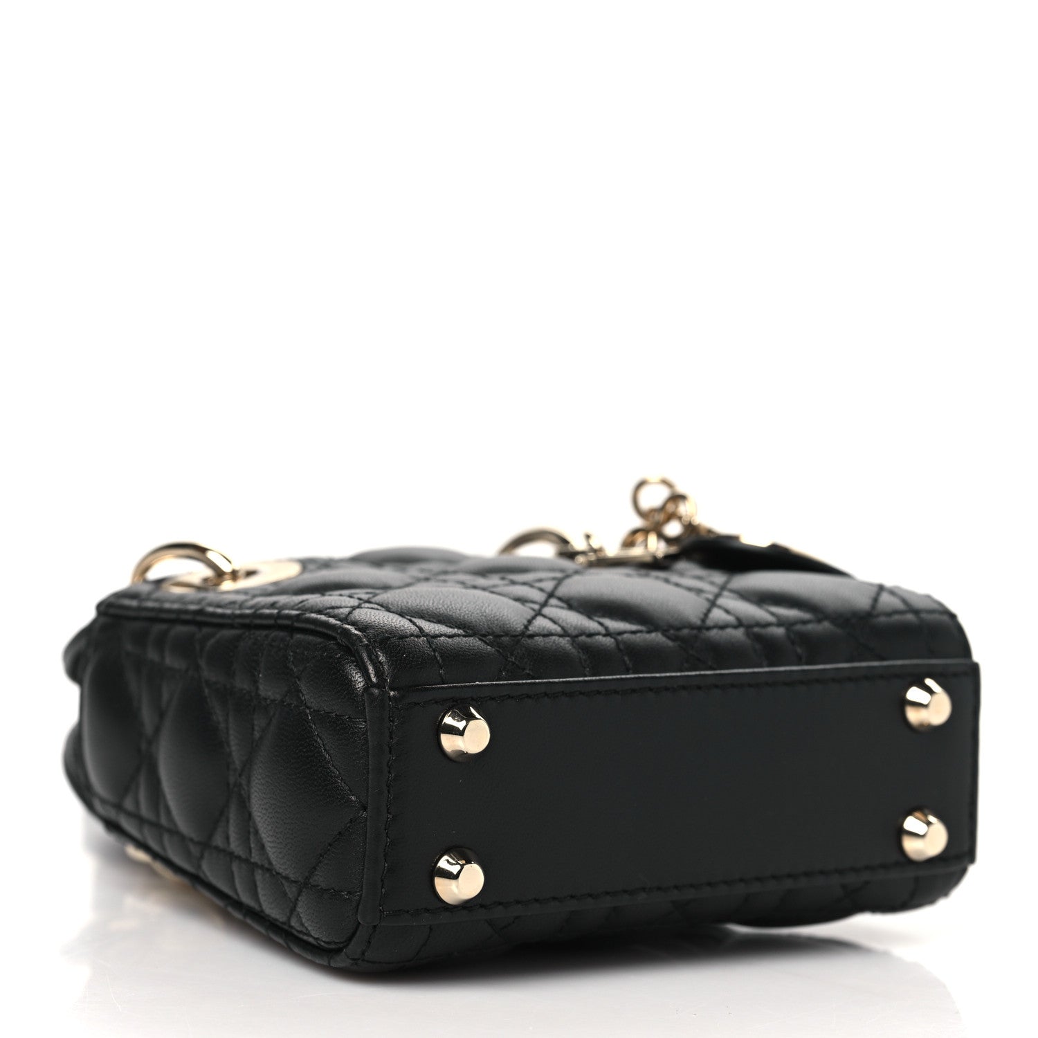 Lambskin Cannage Micro Lady Dior Black