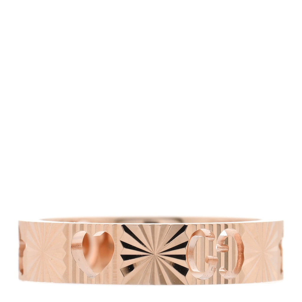 18K Rose Gold Icon Stars Band Ring 47 4