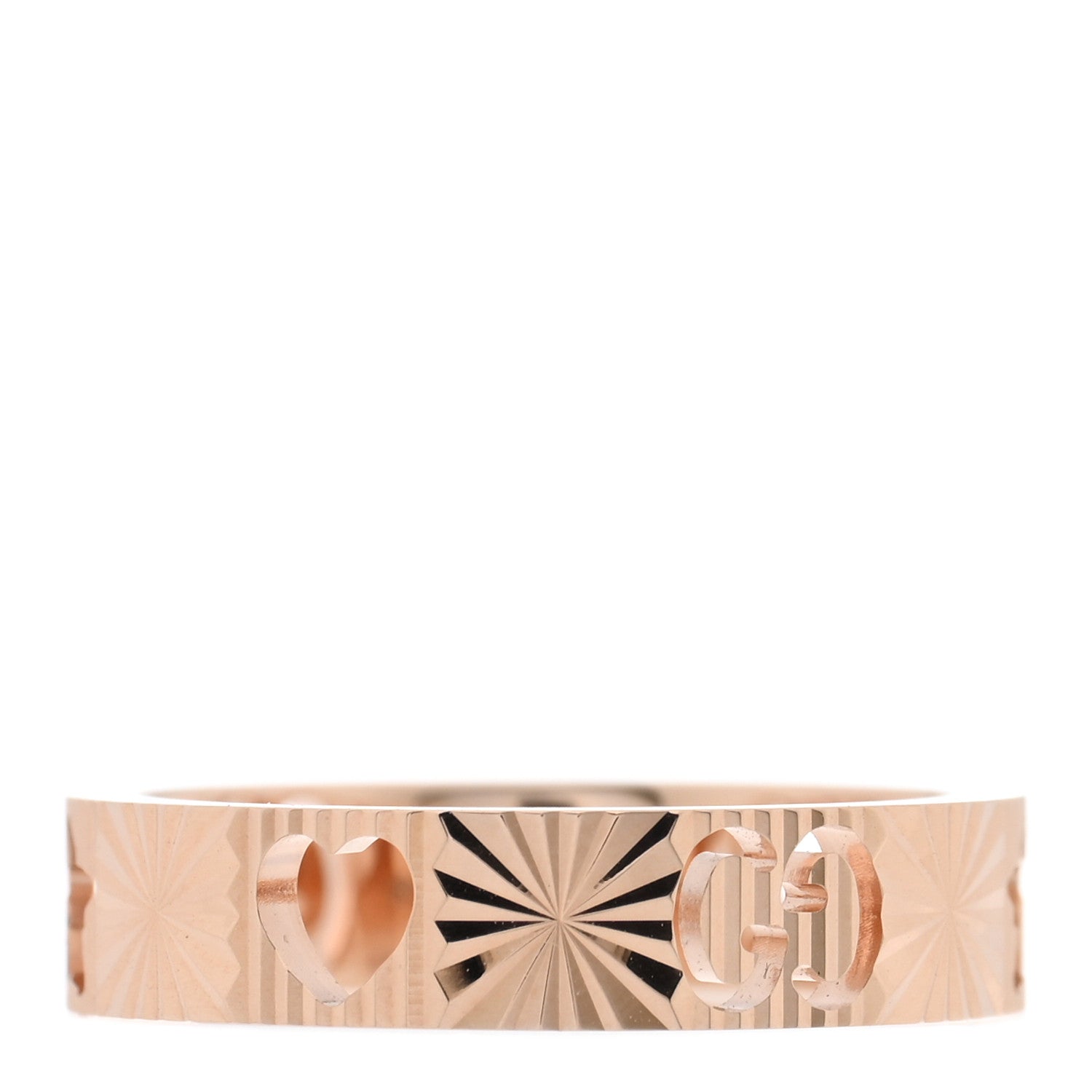18K Rose Gold Icon Stars Band Ring 47 4