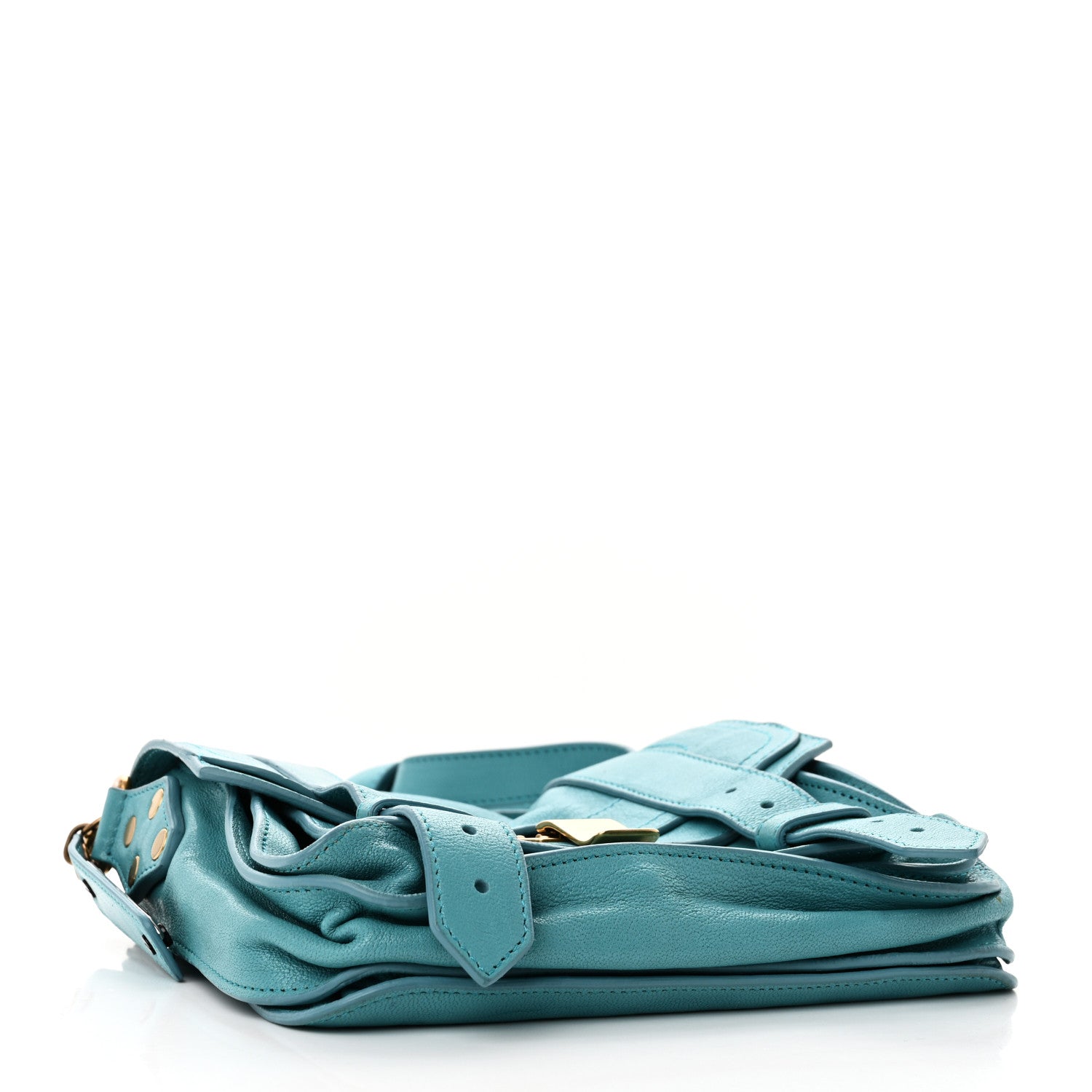 Lambskin PS1 Mini Pouch Messenger Bag Lagoon