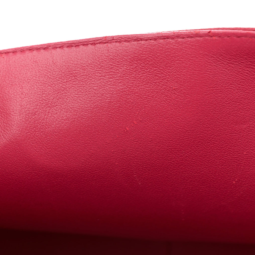 Caviar Quilted Jumbo Double Flap Dark Pink