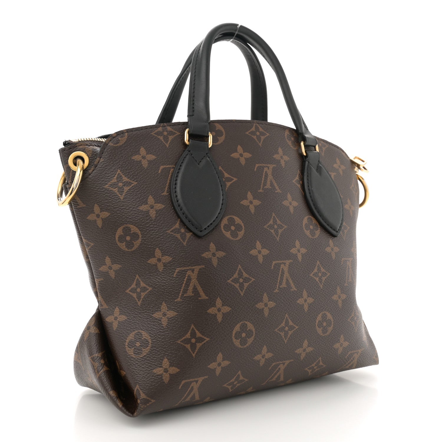 Monogram Flower Zipped Tote PM Black
