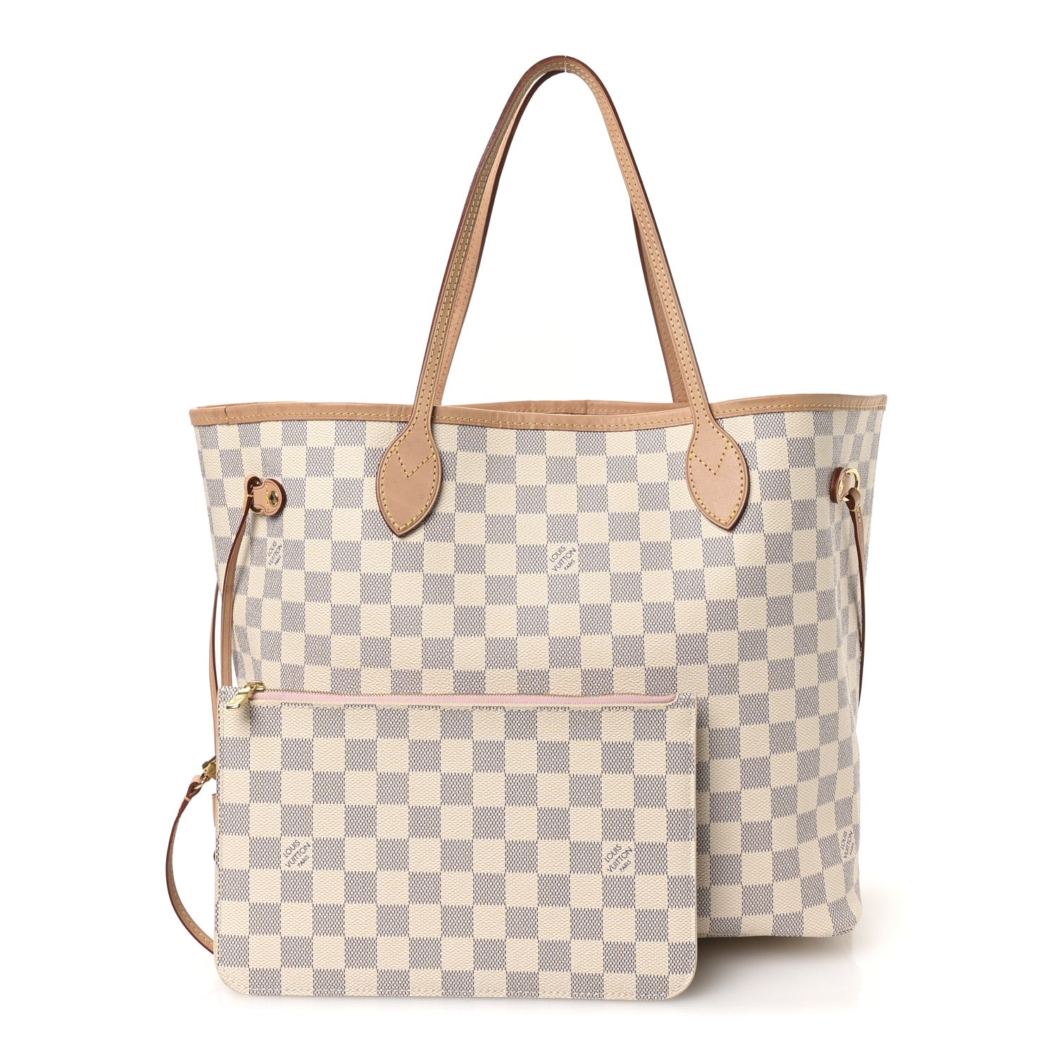 Damier Azur Neo Neverfull MM Rose Ballerine