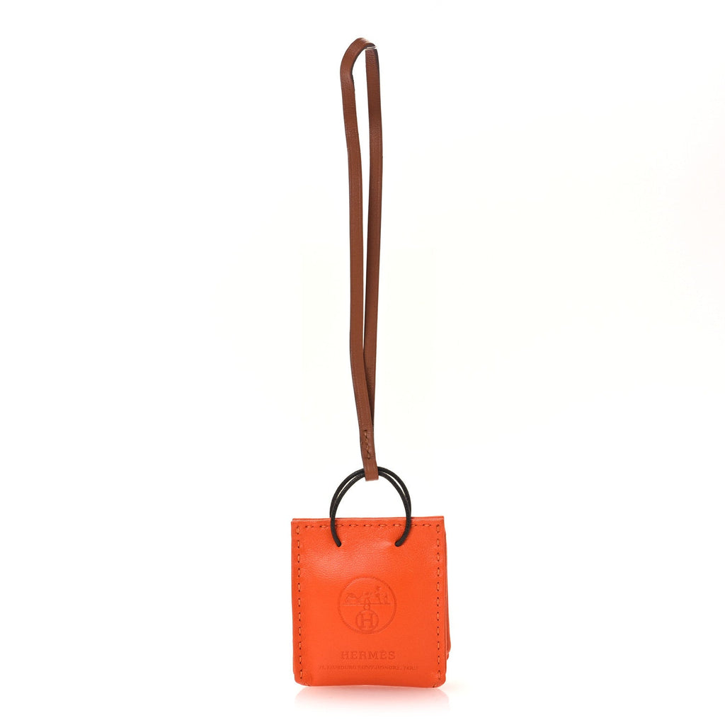 Milo Lambskin Swift Shopping Bag Charm Feu Gold