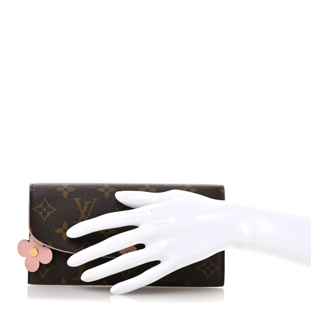 Monogram Bloom Flower Emilie Wallet Fuchsia