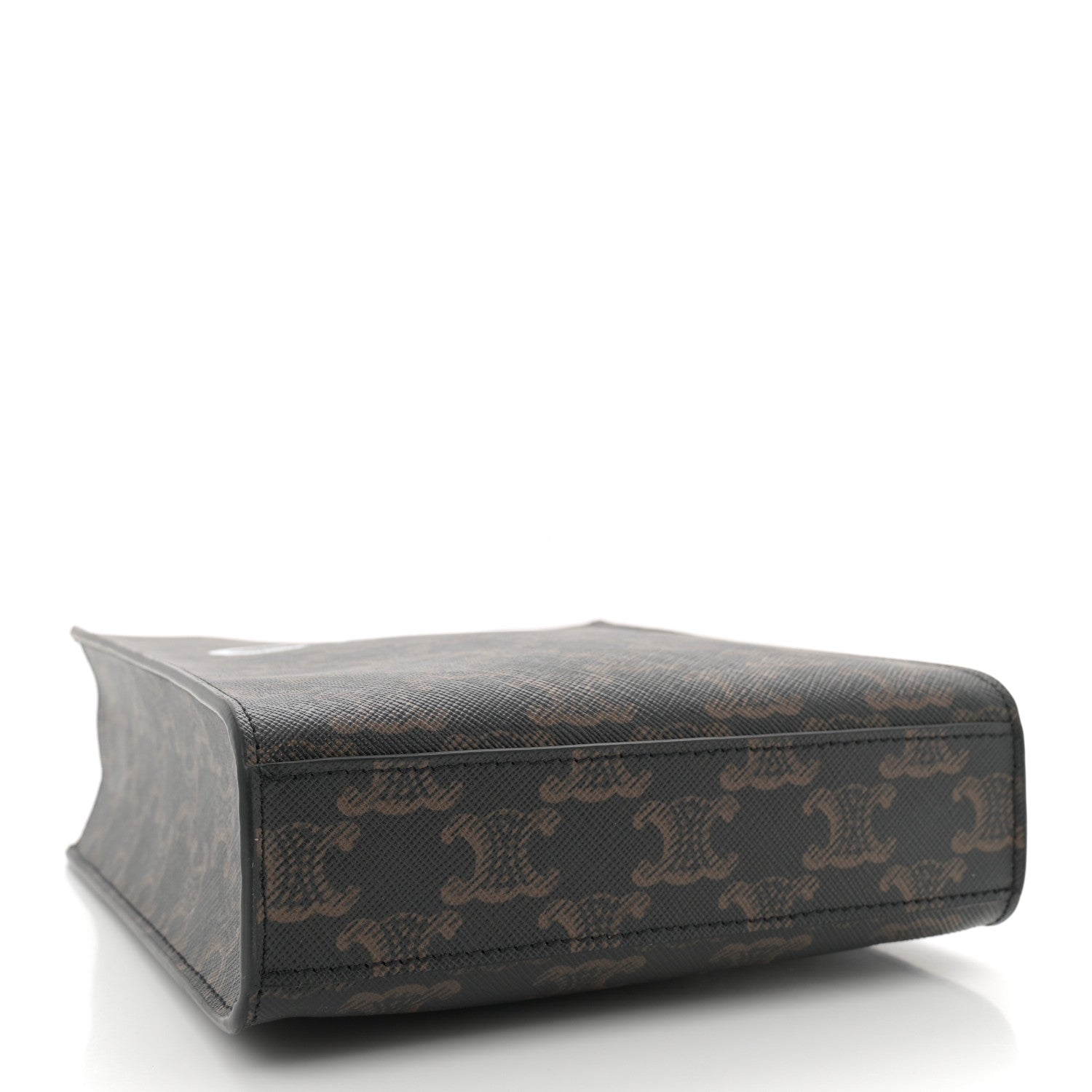 Triomphe Canvas Calfskin Mini Vertical Cabas Tan