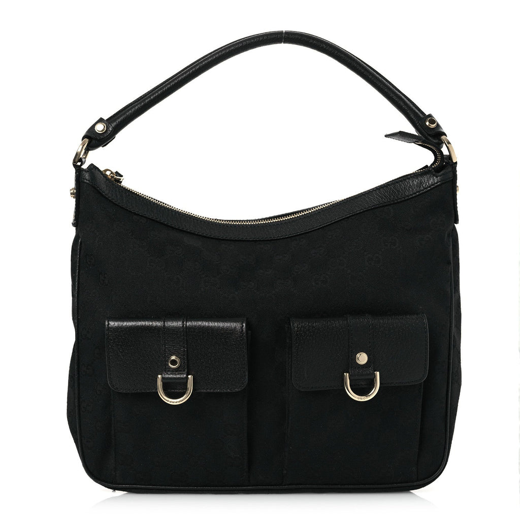 Monogram Pocket Hobo Black