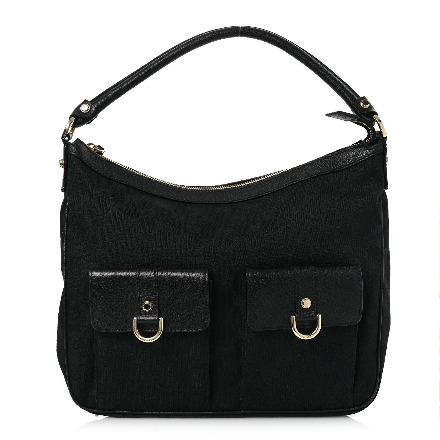 Monogram Pocket Hobo Black