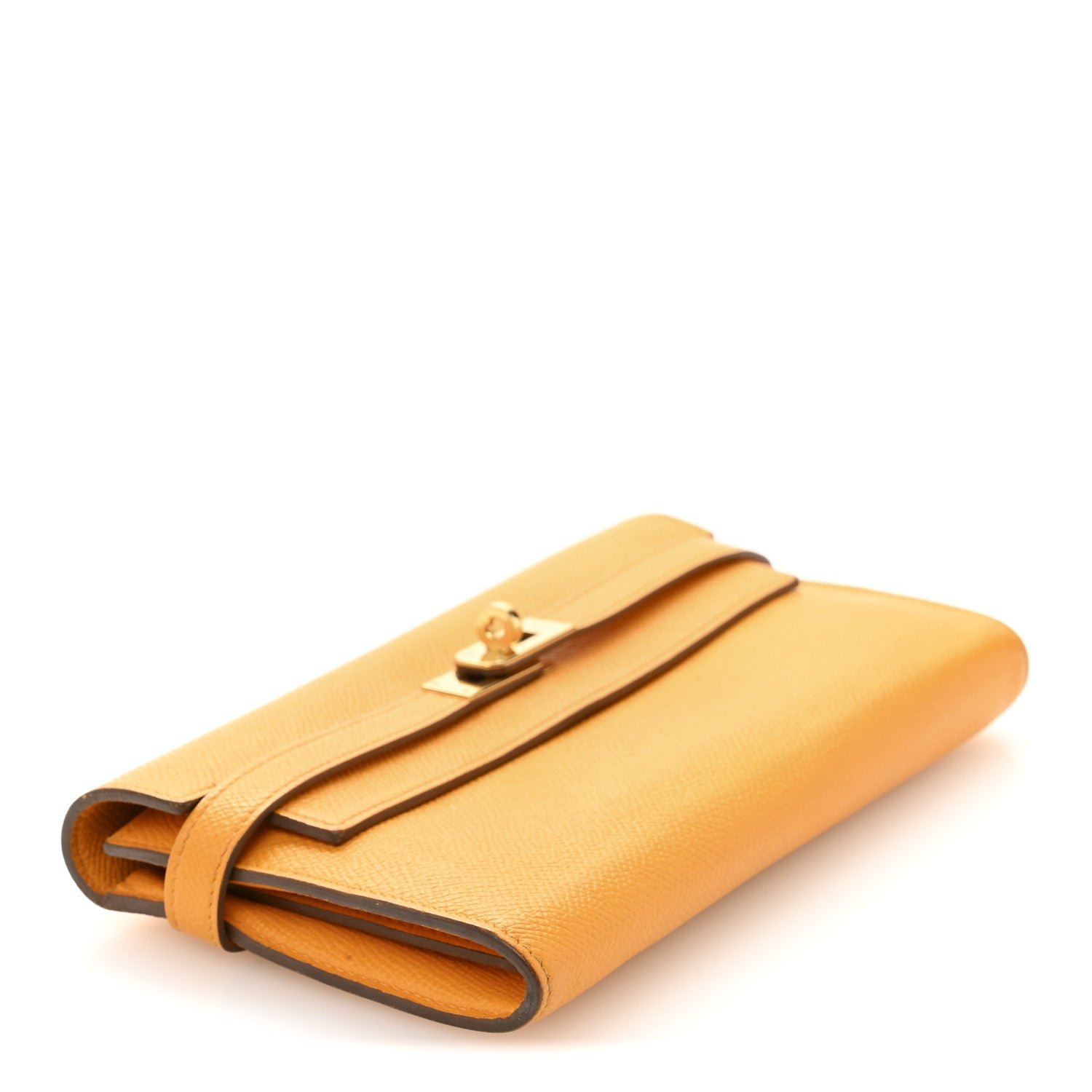 Epsom Kelly Longue Wallet Jaune Ambre