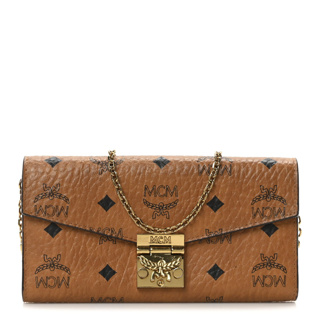 Visetos Large Patricia Wallet On Chain Cognac