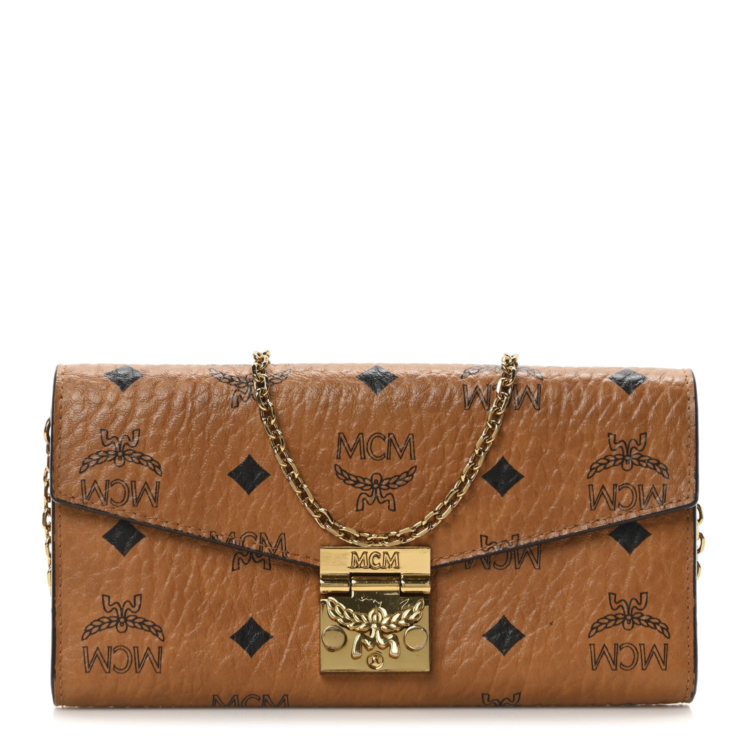 Visetos Large Patricia Wallet On Chain Cognac