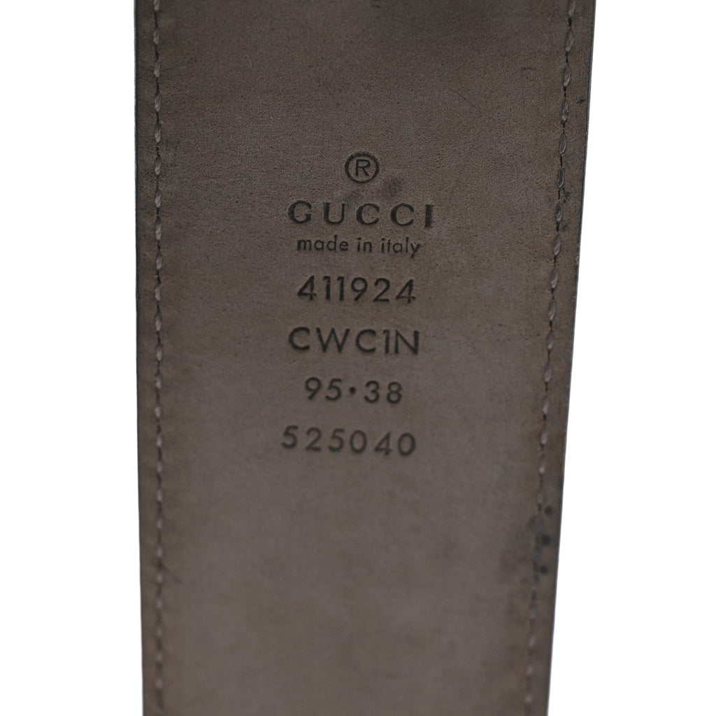 Guccissima Signature Interlocking G 40mm Belt 95 38 Black
