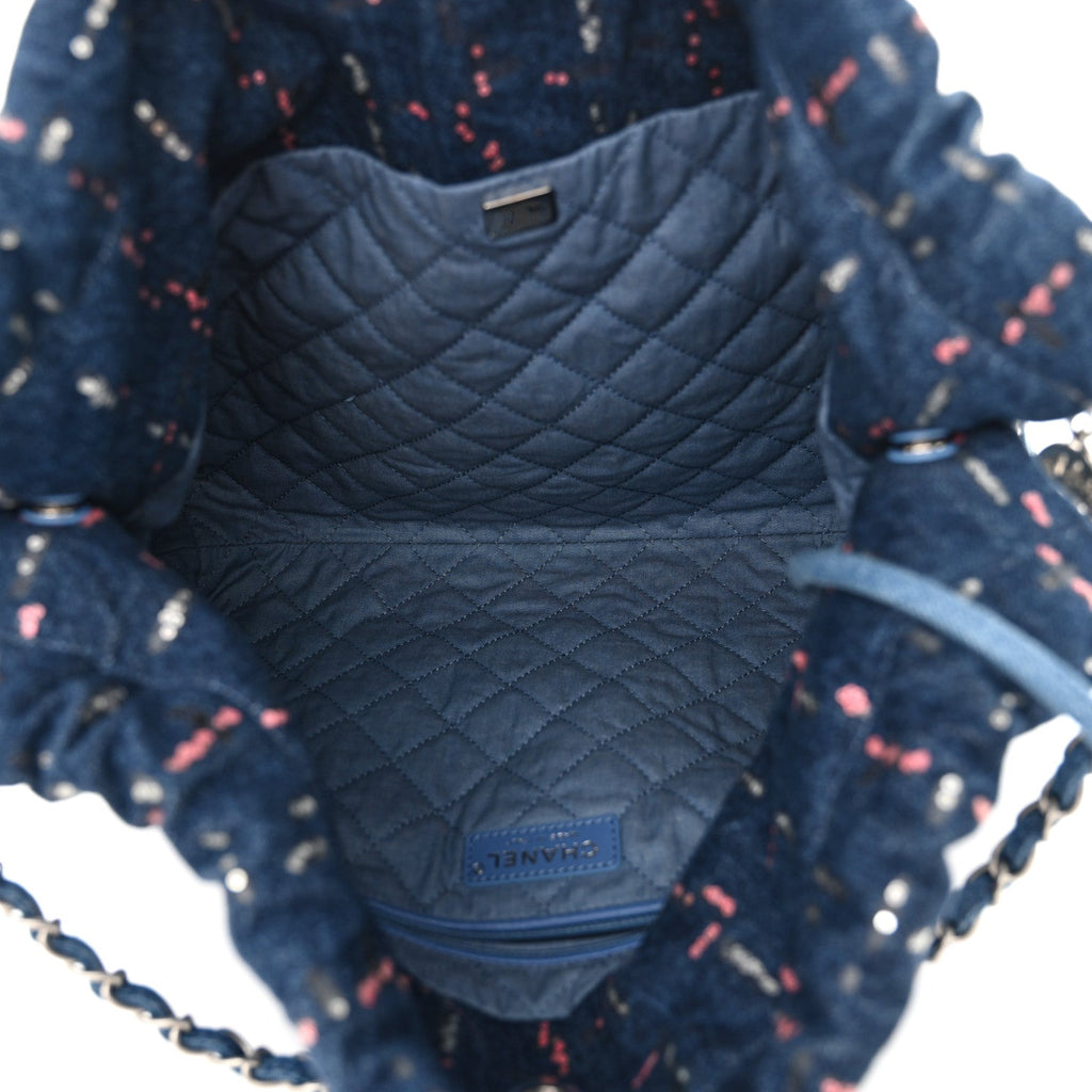 Denim Sequin Chanel 22 Blue