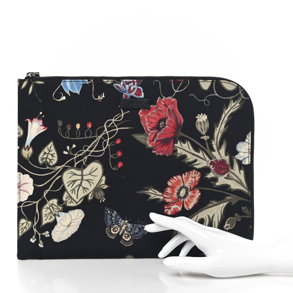Canvas Flora Knight Travel Laptop Document Case Black