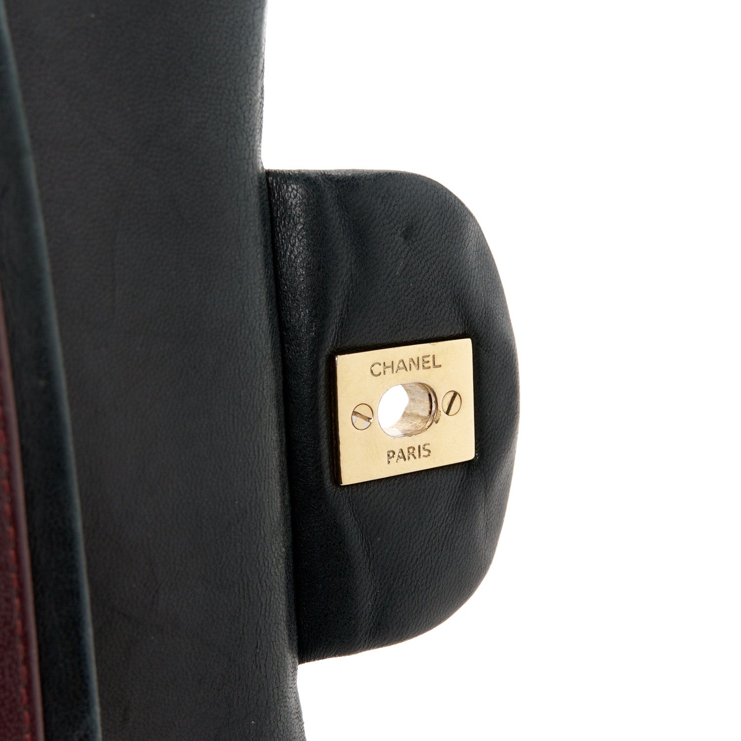 Lambskin Quilted Jumbo Double Flap Black