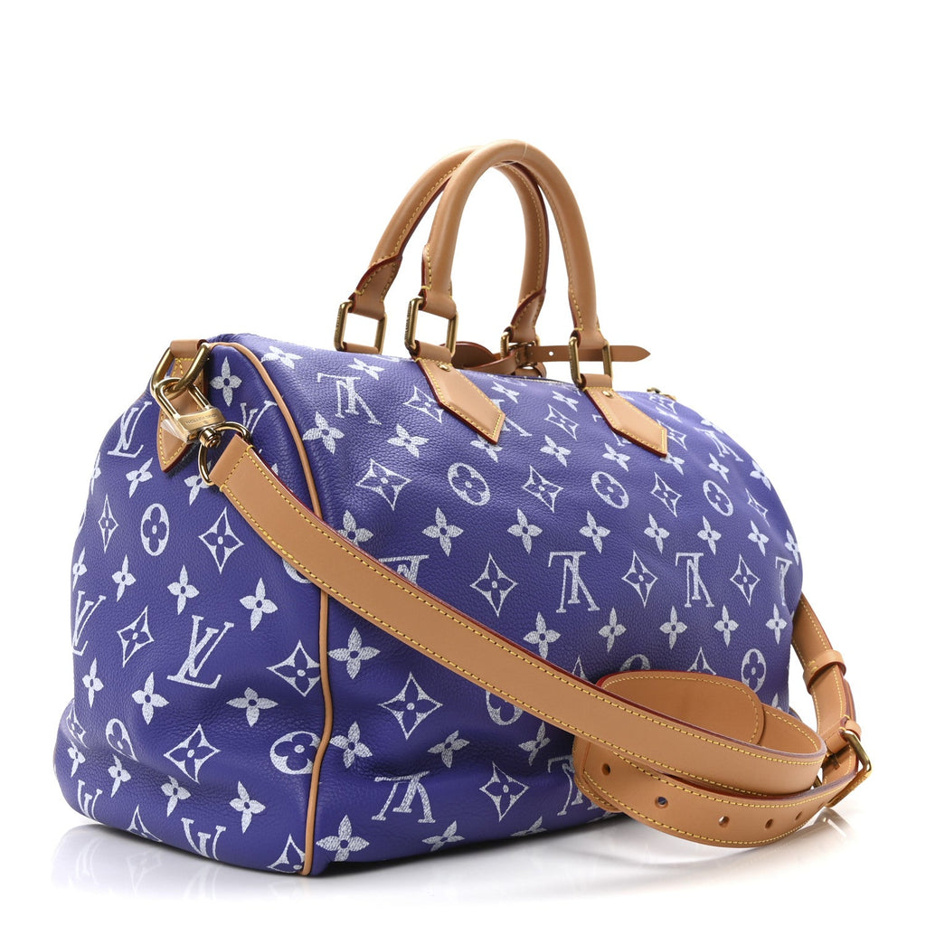 Calfskin Monogram Speedy P9 Bandouliere 40 Amethyst