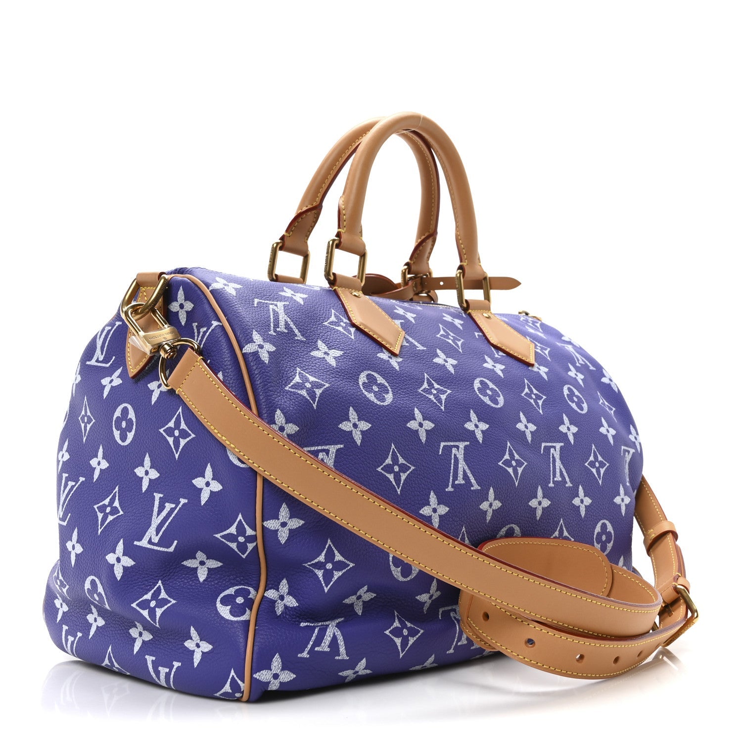 Calfskin Monogram Speedy P9 Bandouliere 40 Amethyst