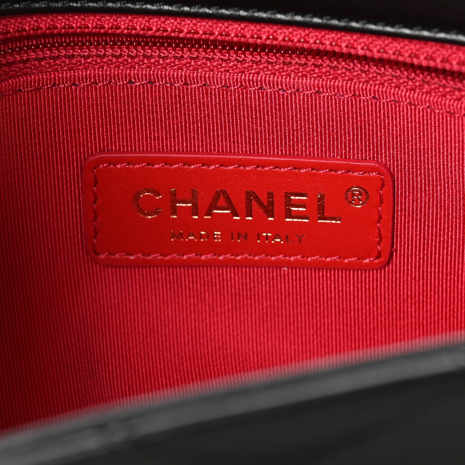 Calfskin Quilted Small Enchained Flap Black