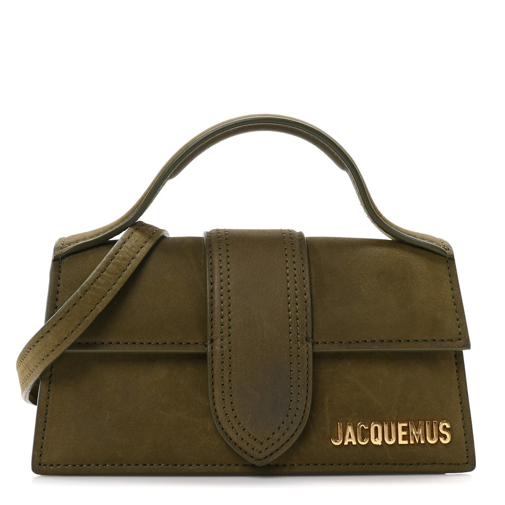 Suede Calfskin Le Bambino Dark Khaki