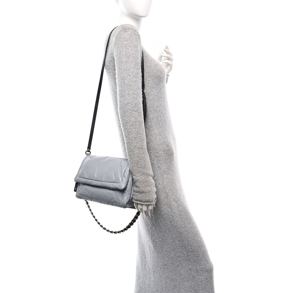 Lambskin The Pillow Bag Light Grey