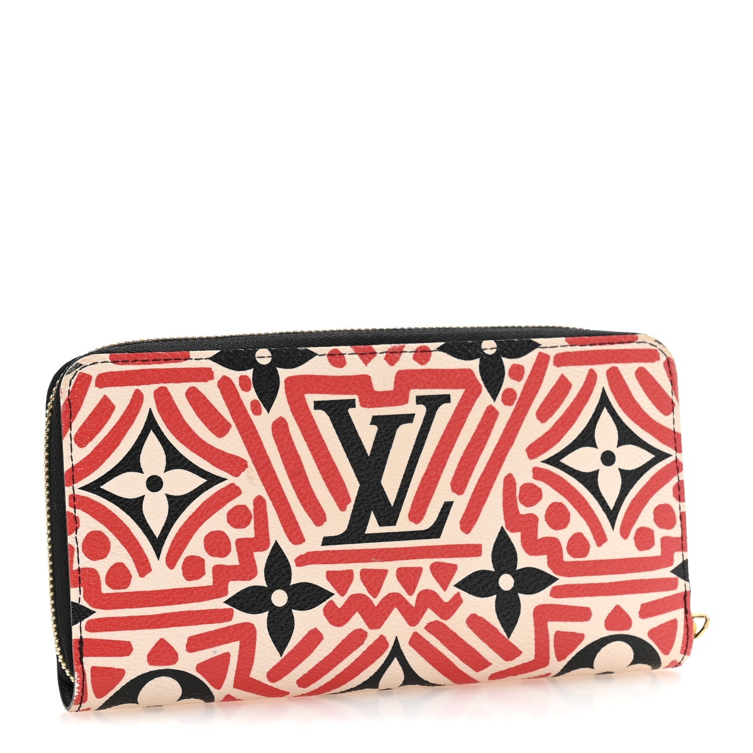 Monogram Giant Crafty Zippy Wallet Creme Rouge Black