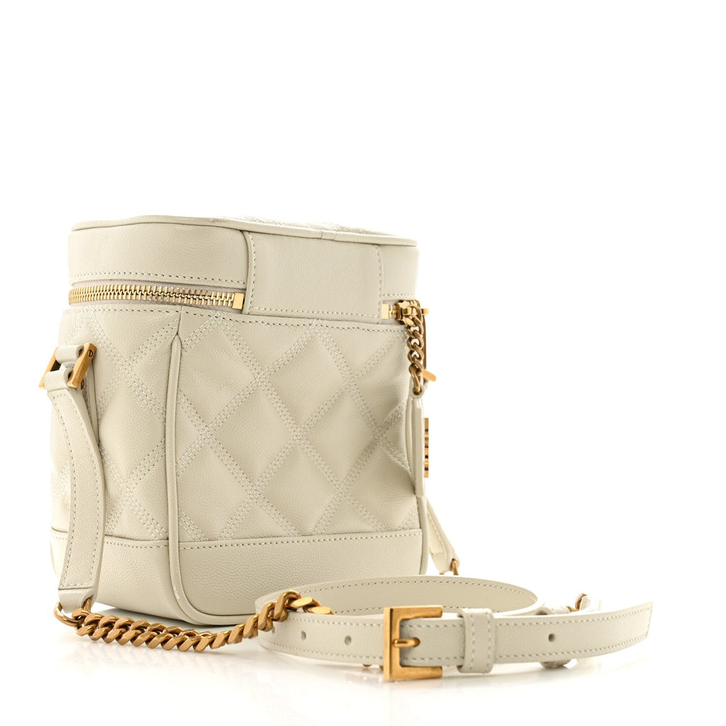 Grain de Poudre Quilted 80's Vanity Bag Crema Soft
