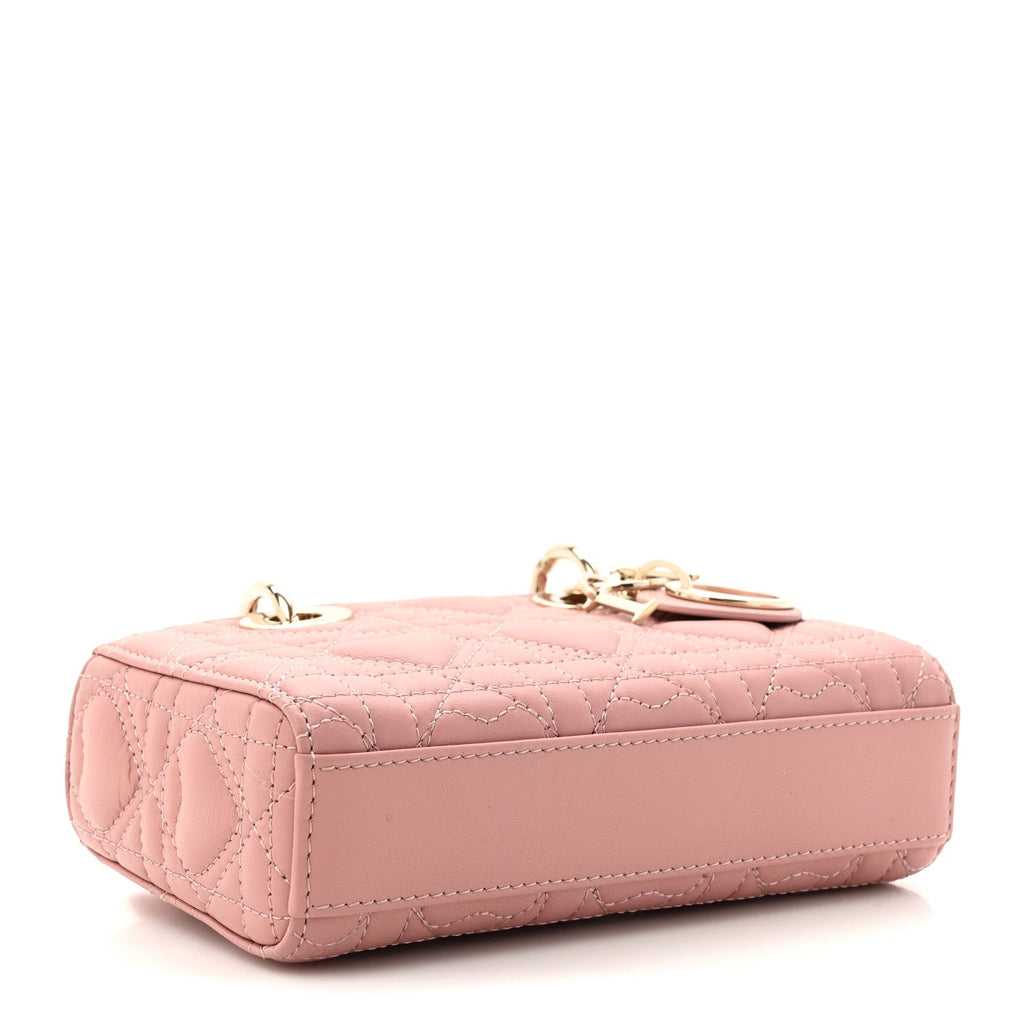 Lambskin Cannage Dioramour Micro Lady D-Joy Melacoton