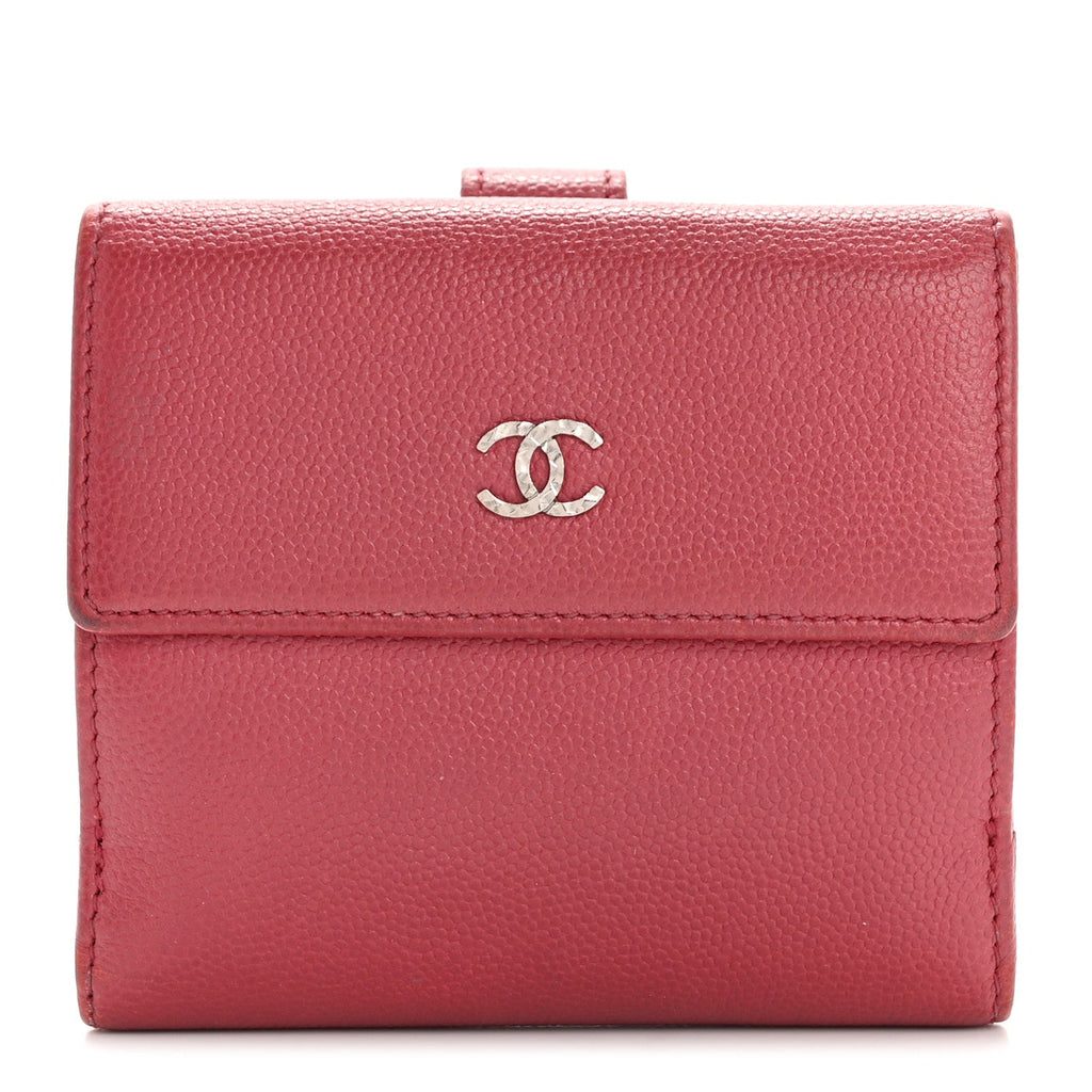 Caviar Sevruga French Compact Wallet Pink