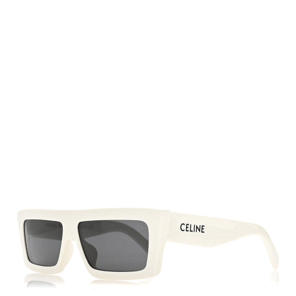 Acetate Monochroms Square Sunglasses CL40214U White