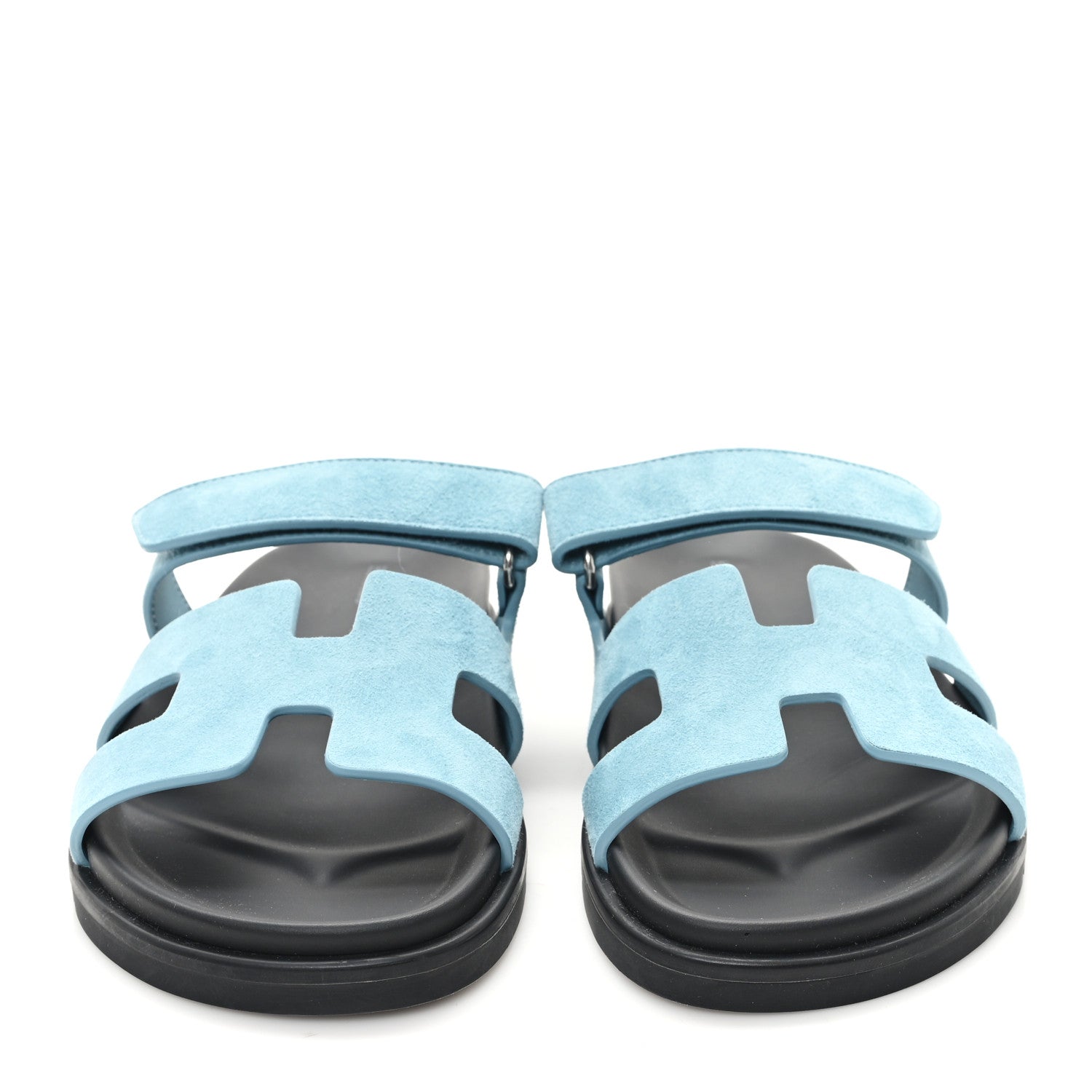 Suede Goatskin Womens Chypre Sandals 39 Bleu Mineral