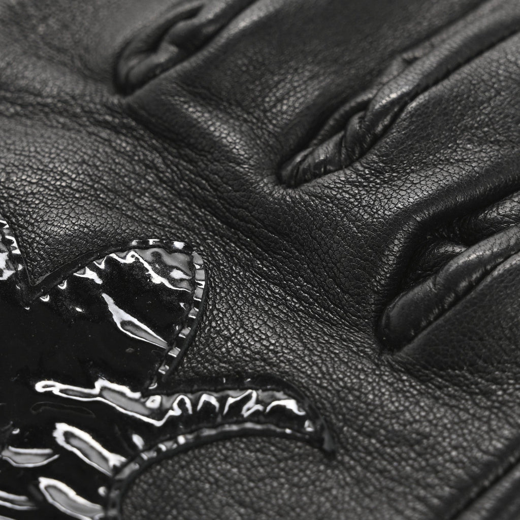 Lambskin Paris Dallas Fingerless CC Gloves 6 Black