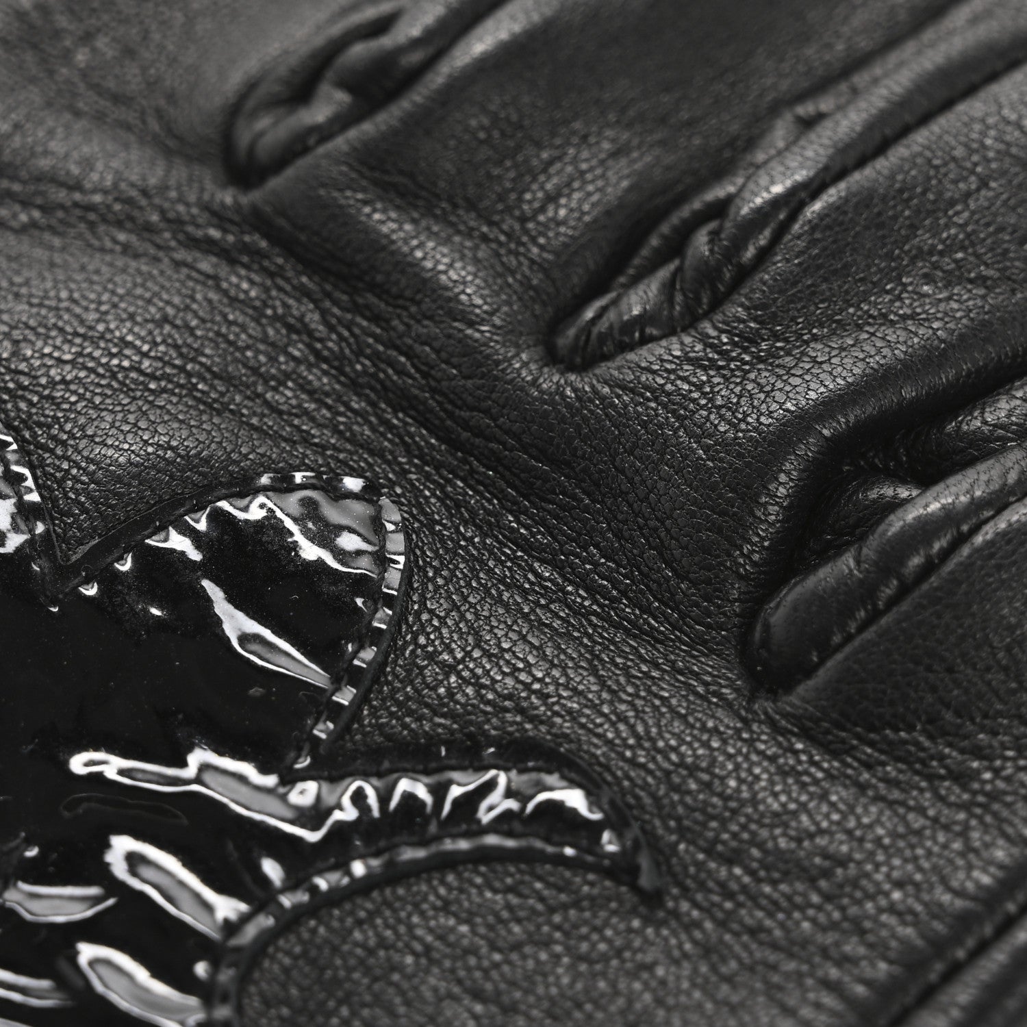 Lambskin Paris Dallas Fingerless CC Gloves 6 Black