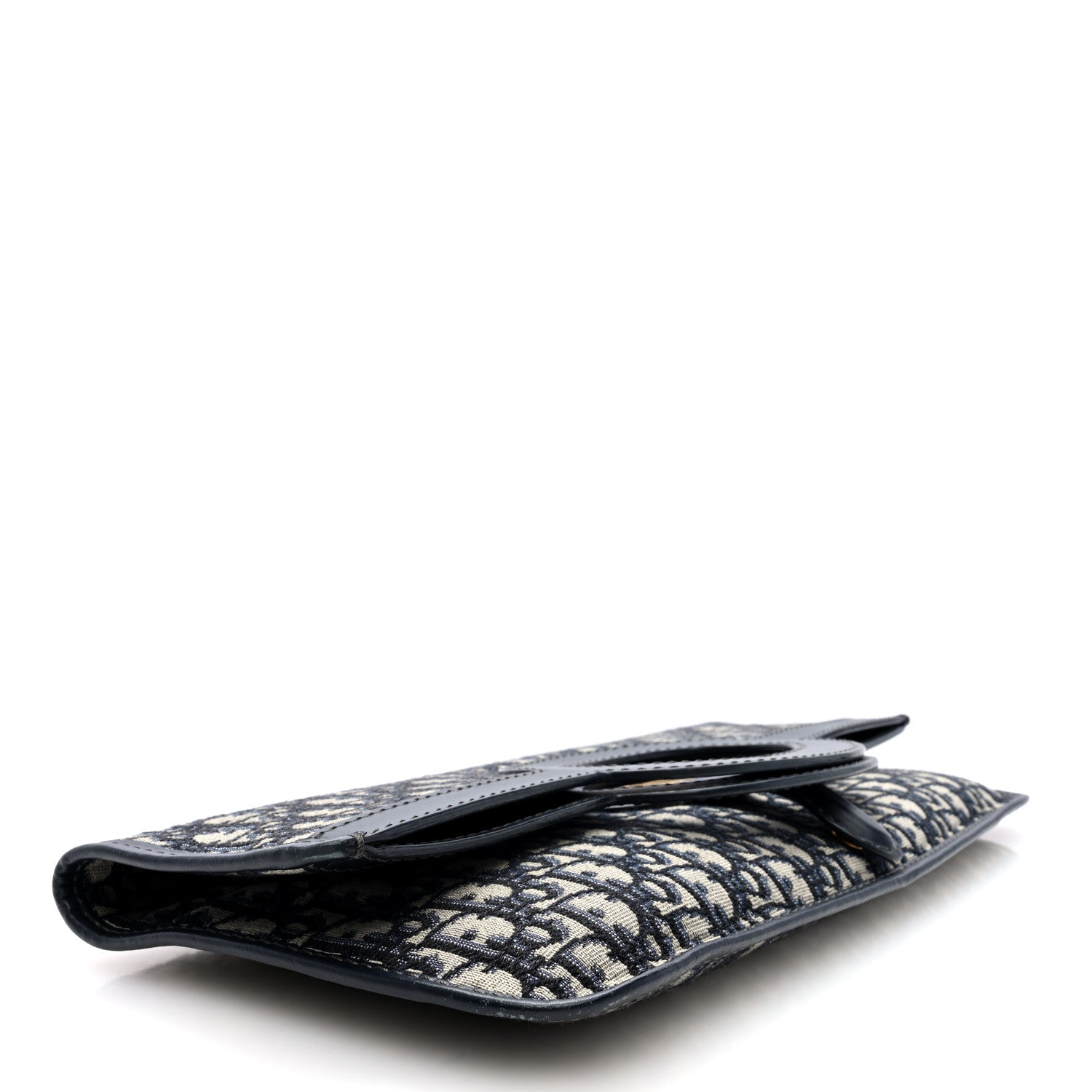 Oblique Fold Over Clutch Blue