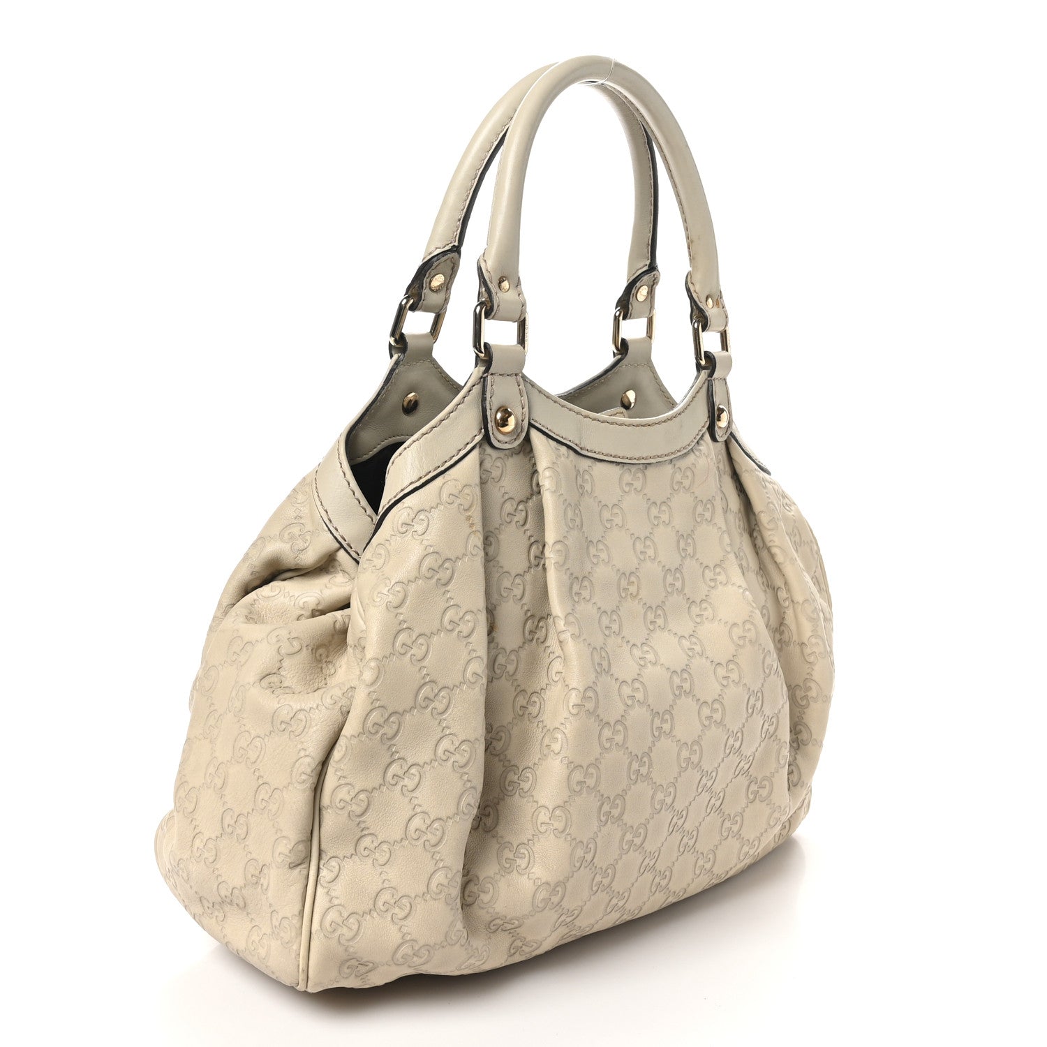 Guccissima Medium Sukey Tote Mystic White